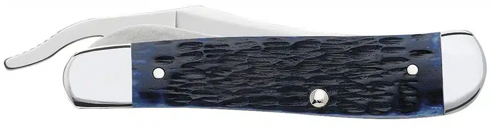 Case XX USA Navy Blue Bone Rogers Jig Russ Lock 61983L No 07057 knife for sale