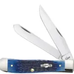 Case XX USA Blue Bone Rogers Corn Cob Jig Trapper 6254 SS No 02800 knife for sale