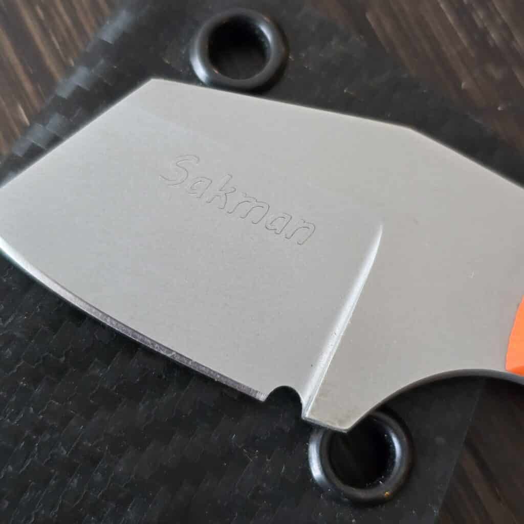Sakman Steenkamp Custom EDC in N690 and Orange G10 with Faired Stainless Tubes and Custom Carbon Fiber Kydex Sheath By Armatus knife for sale
