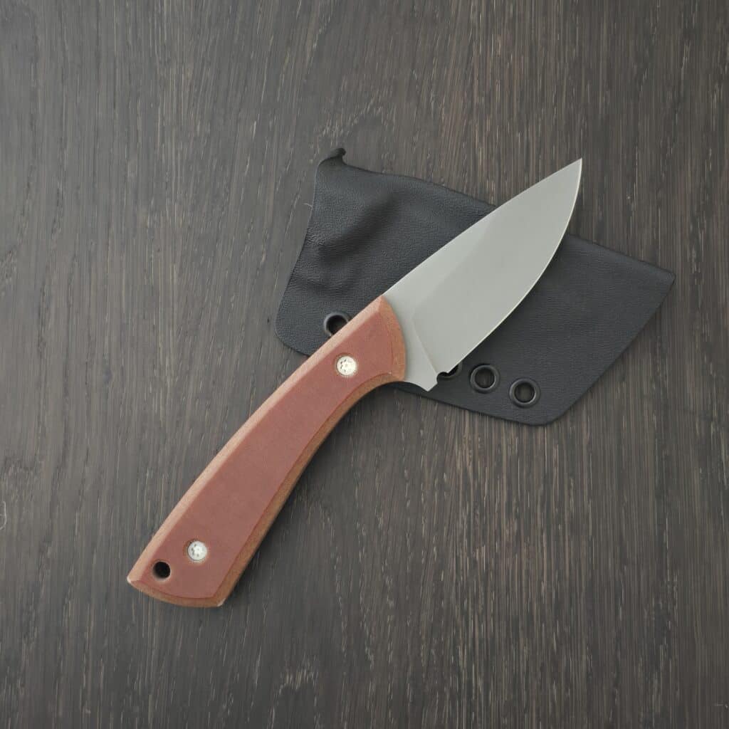 Northern Edge Tools "Northerner" in CPM Magnacut with Sand Blasted Finish and Linen Micarta with Gulso Bolt Hardware and Kydex Sheath knife for sale