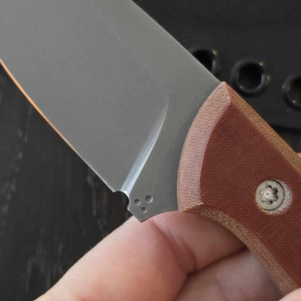 Northern Edge Tools "Northerner" in CPM Magnacut with Sand Blasted Finish and Linen Micarta with Gulso Bolt Hardware and Kydex Sheath knife for sale