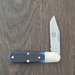 Great Eastern Cutlery #251125 SS Navy Blue Sawcut Bone "S" Store Model knife for sale
