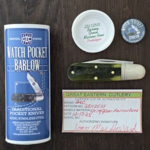 Great Eastern Cutlery #251125 SS Spring Green Marrow Bone PROTOTYPE knife for sale