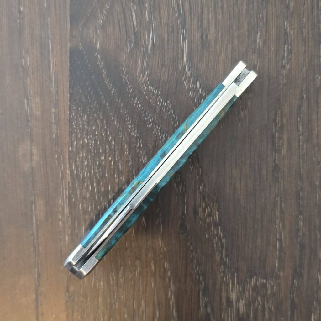 Titusville Cutlery Lexingtonian in Blue Arctic Birch and 1095 High Carbon 2025 (production limited to 10) – gallery image 3