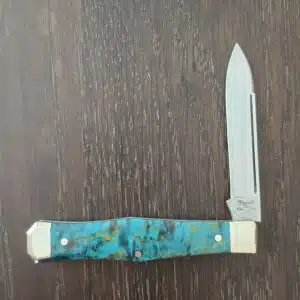 Titusville Cutlery Lexingtonian in Blue Arctic Birch and 1095 High Carbon 2025 (production limited to 10) knife for sale