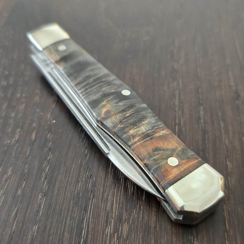 Titusville Cutlery Lexingtonian in Black Arctic Birch and 1095 High Carbon 2025 (production limited to 10) – gallery image 2
