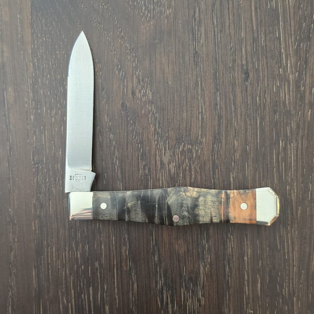 Titusville Cutlery Lexingtonian in Black Arctic Birch and 1095 High Carbon 2025 (production limited to 10) – gallery image 4