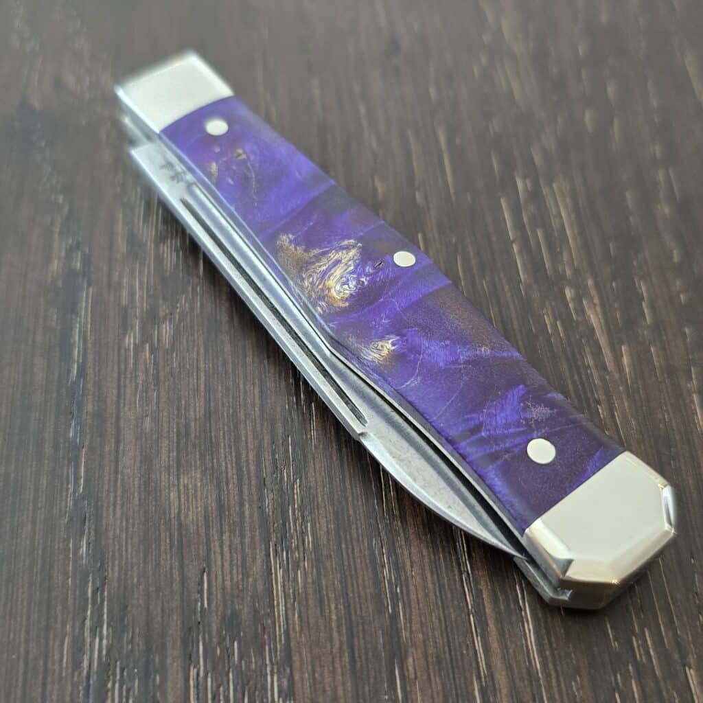 Titusville Cutlery Lexingtonian in Purple Boxelder and 1095 High Carbon 2025 (production limited to 10) – gallery image 4