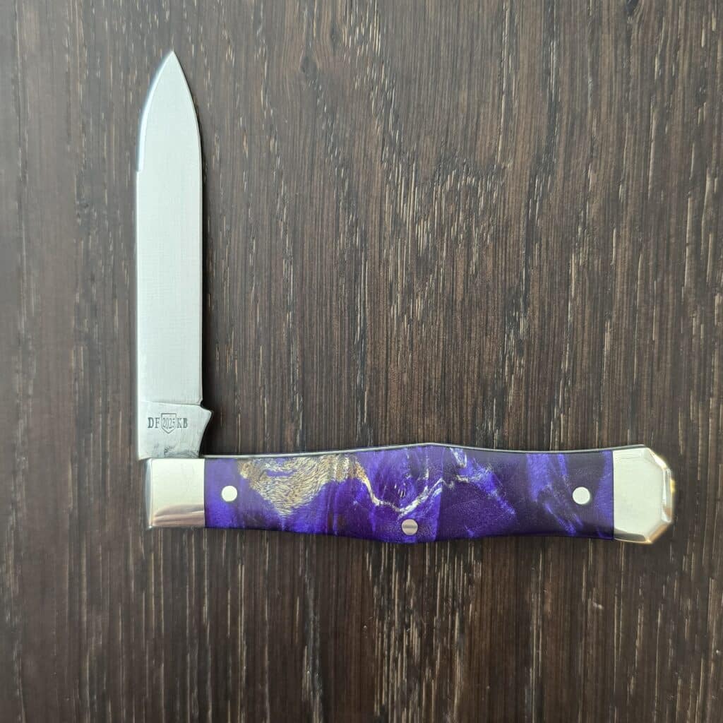 Titusville Cutlery Lexingtonian in Purple Boxelder and 1095 High Carbon 2025 (production limited to 10) – gallery image 2