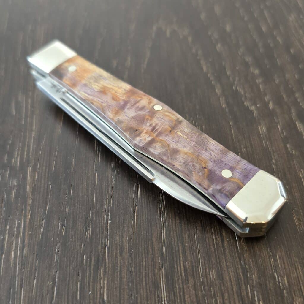 Titusville Cutlery Lexingtonian in Purple Arctic Birch and 1095 High Carbon 2025 (production limited to 10) – gallery image 4