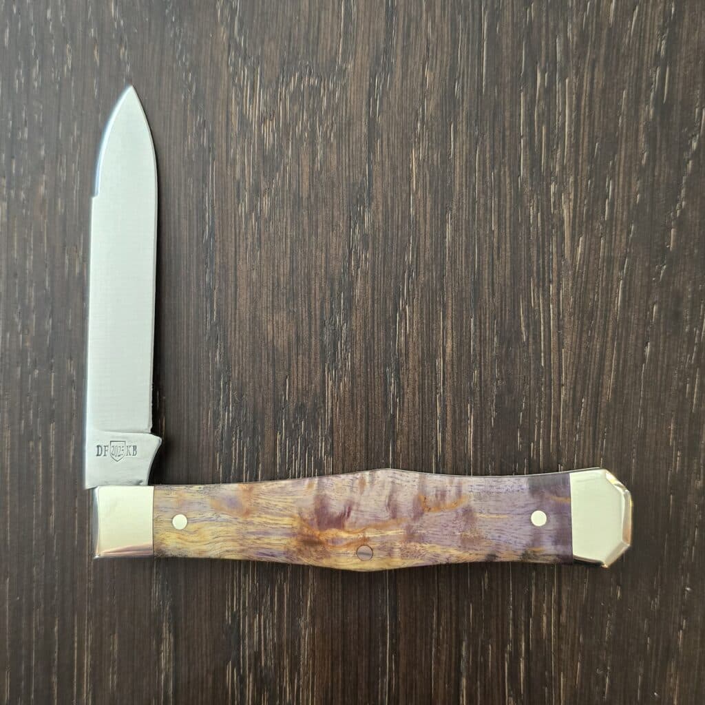 Titusville Cutlery Lexingtonian in Purple Arctic Birch and 1095 High Carbon 2025 (production limited to 10) – gallery image 2