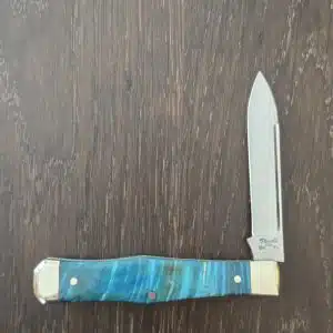 Titusville Cutlery Lexingtonian in Blue Boxelder and 1095 High Carbon 2025 (production limited to 10) knife for sale