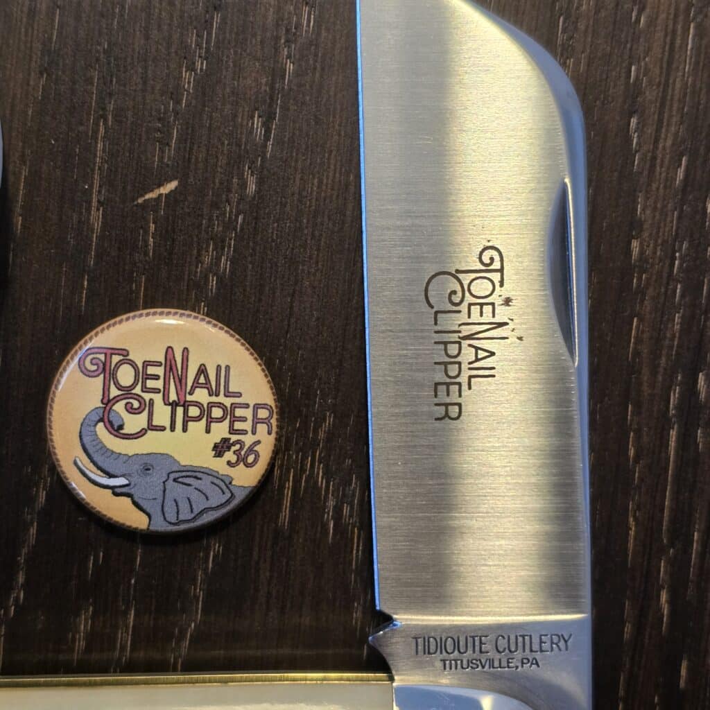 Great Eastern Cutlery #363122 India Smooth Bone Toe Nail Clipper (please note age spot on blade) – gallery image 2
