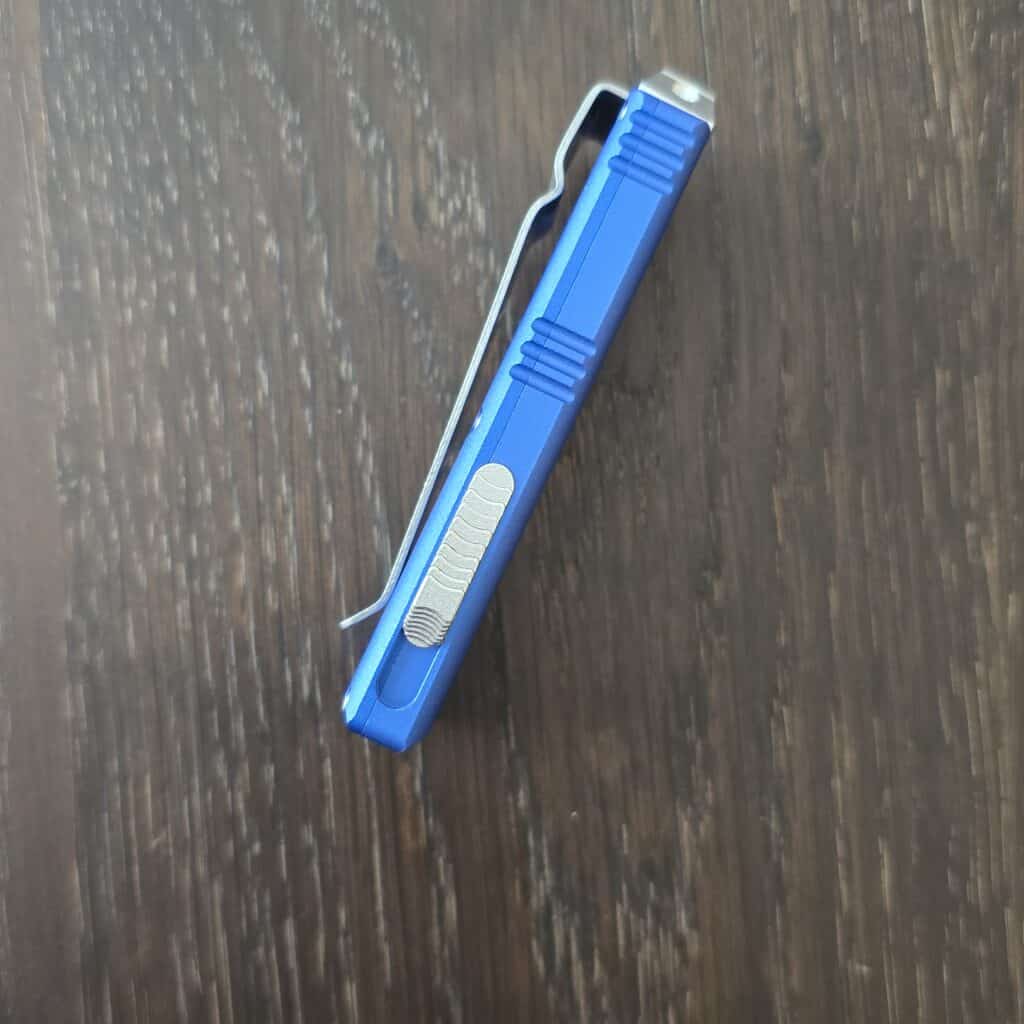 CobraTec Knives OTF Money Clip Blue, Dagger, Not Serrated – gallery image 3