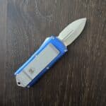 CobraTec Knives OTF Money Clip Blue, Dagger, Not Serrated knife for sale