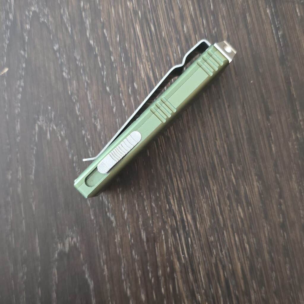 CobraTec Knives OTF Money Clip OD Green, Tanto, Not Serrated knife for sale