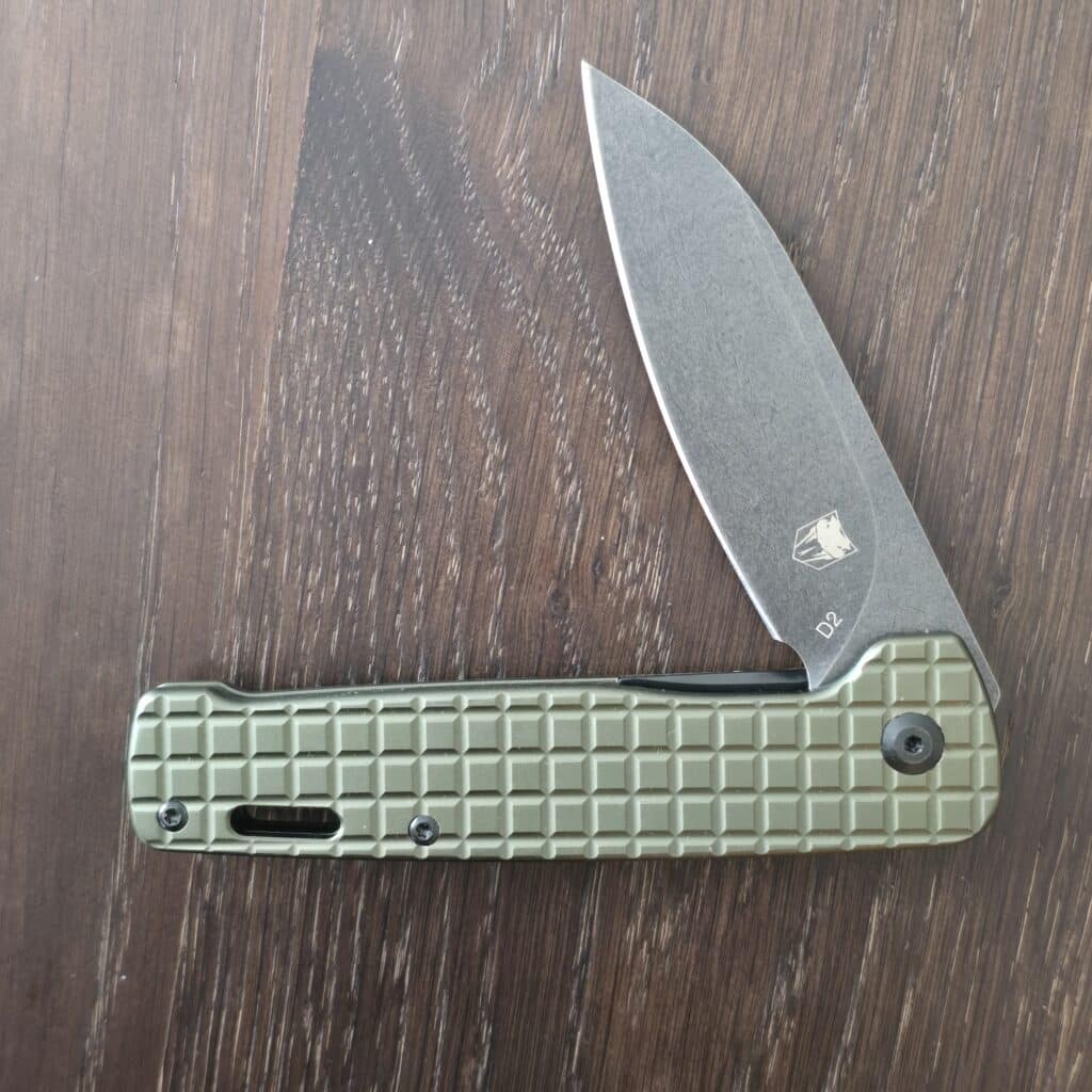 CobraTec Rhino in OD Green Aluminum and D2 CTGRNRHINO knife for sale