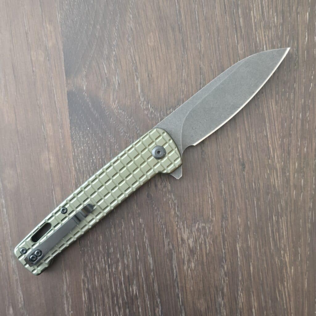 CobraTec Rhino in OD Green Aluminum and D2 CTGRNRHINO knife for sale