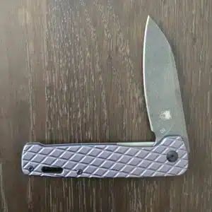CobraTec Gator in Grey Aluminum and D2 CTGRYGATOR knife for sale