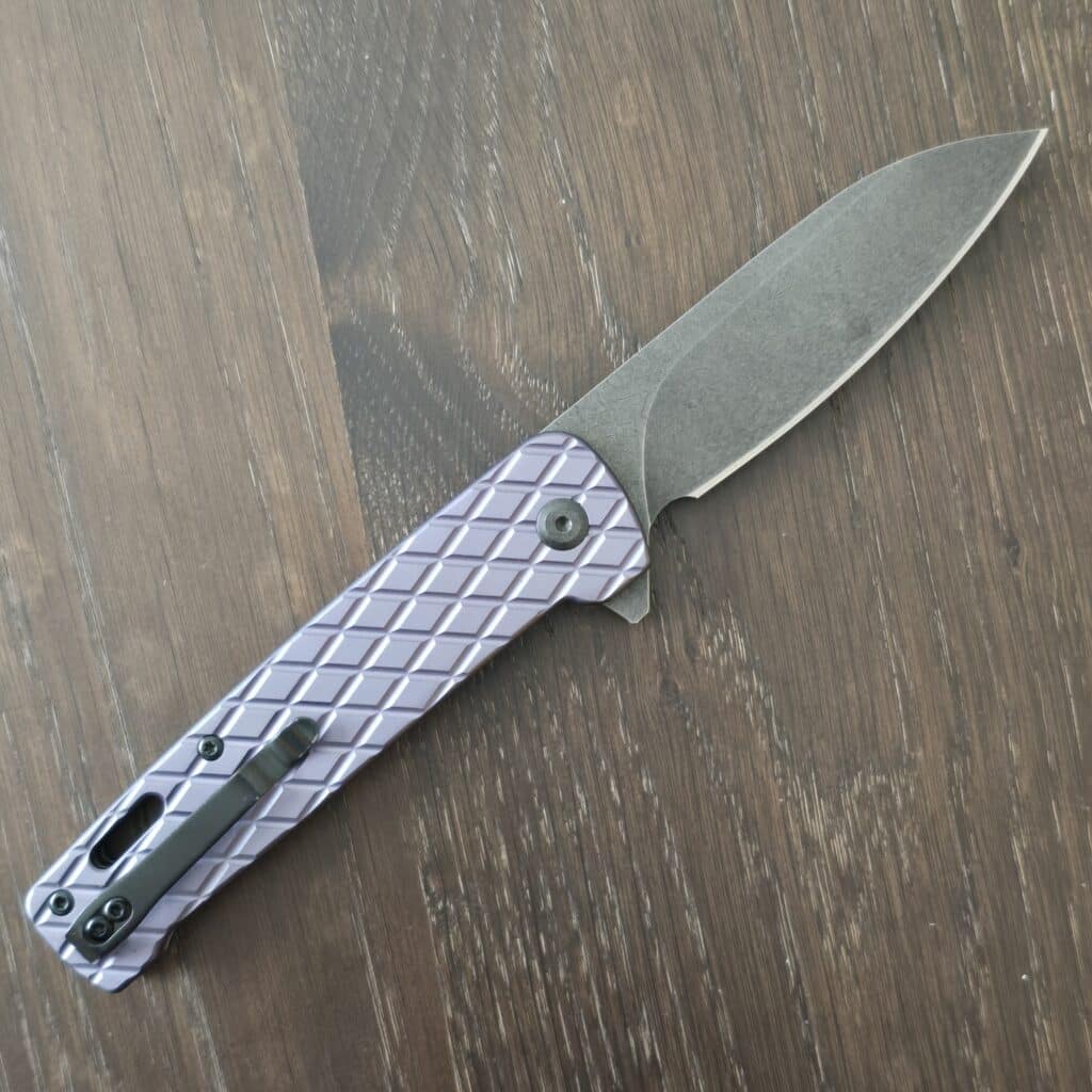 CobraTec Gator in Grey Aluminum and D2 CTGRYGATOR knife for sale