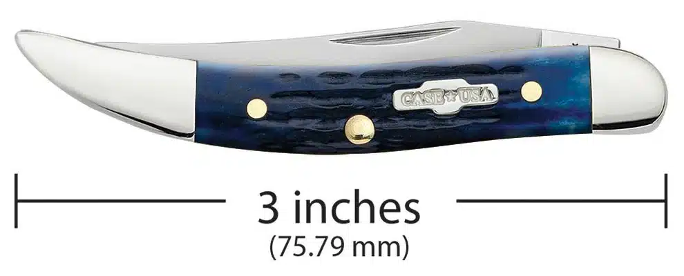 Case XX USA Blue Bone Rogers Corn Cob Jig Small Texas Toothpick 610096 SS No 02804 knife for sale