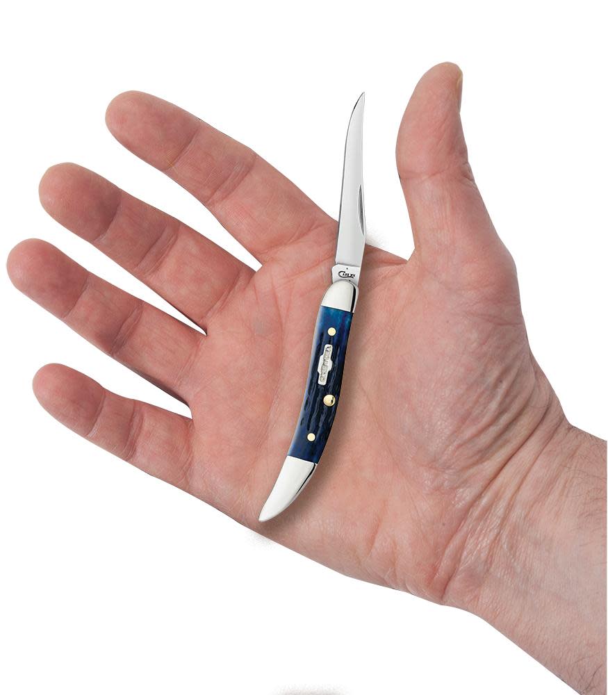 Case XX USA Blue Bone Rogers Corn Cob Jig Small Texas Toothpick 610096 SS No 02804 knife for sale