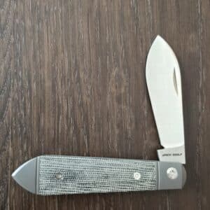 Low Drag Jack - Black Canvas Micarta knife for sale