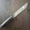 Vintage Western USA Bolder Co WWII Navy Fixed Blade in Stacked Leather Rough Engraved "To LER. G. M." knife for sale