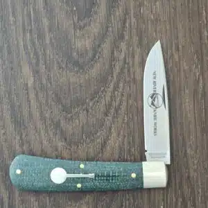 great eastern cutlery #745125 green burlap micarta