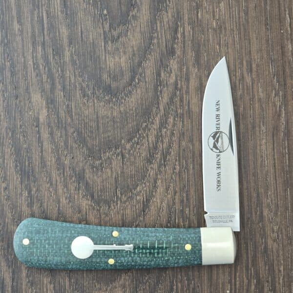 Great Eastern Cutlery #745125 Green Burlap Micarta – gallery image 1