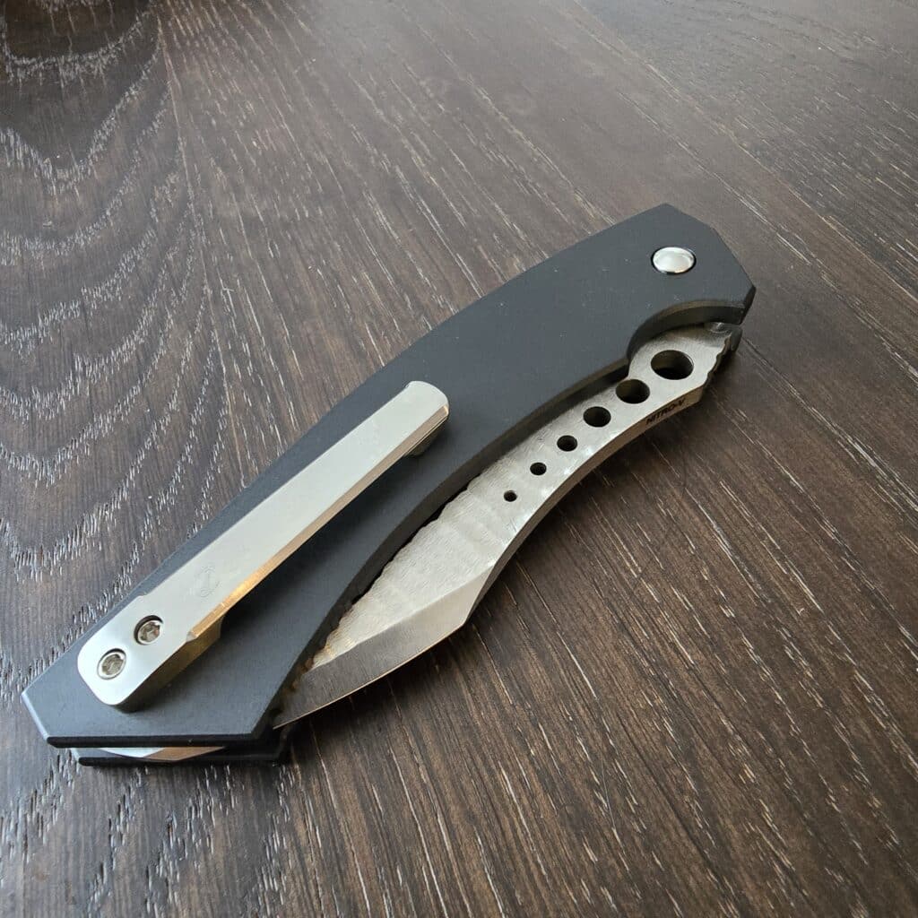 R. W. Custom Knives Warhawk 2nd Gen. in Nitro-V and Black Aluminum – gallery image 5