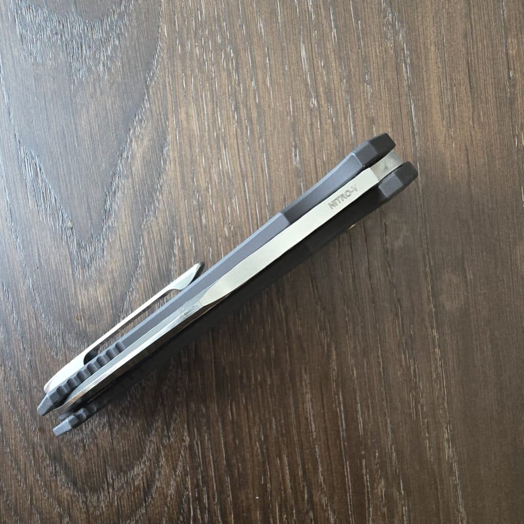 R. W. Custom Knives "Hawkbill" in Black Aluminum and Nitro-V – gallery image 5