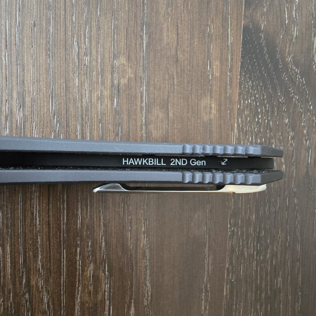 R. W. Custom Knives "Hawkbill" in Black Aluminum and Nitro-V – gallery image 4