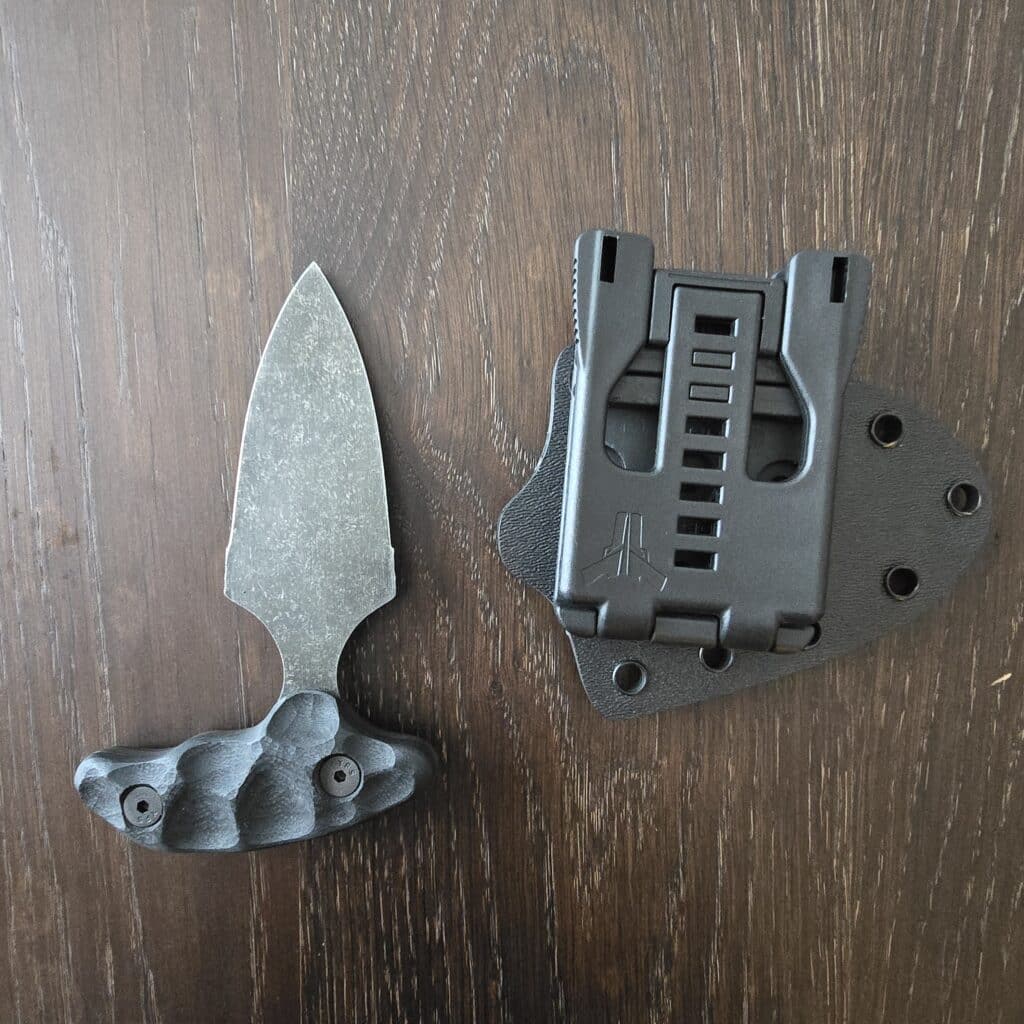 Stroup Knives Push Dager in SD1 and Black G10 knife for sale