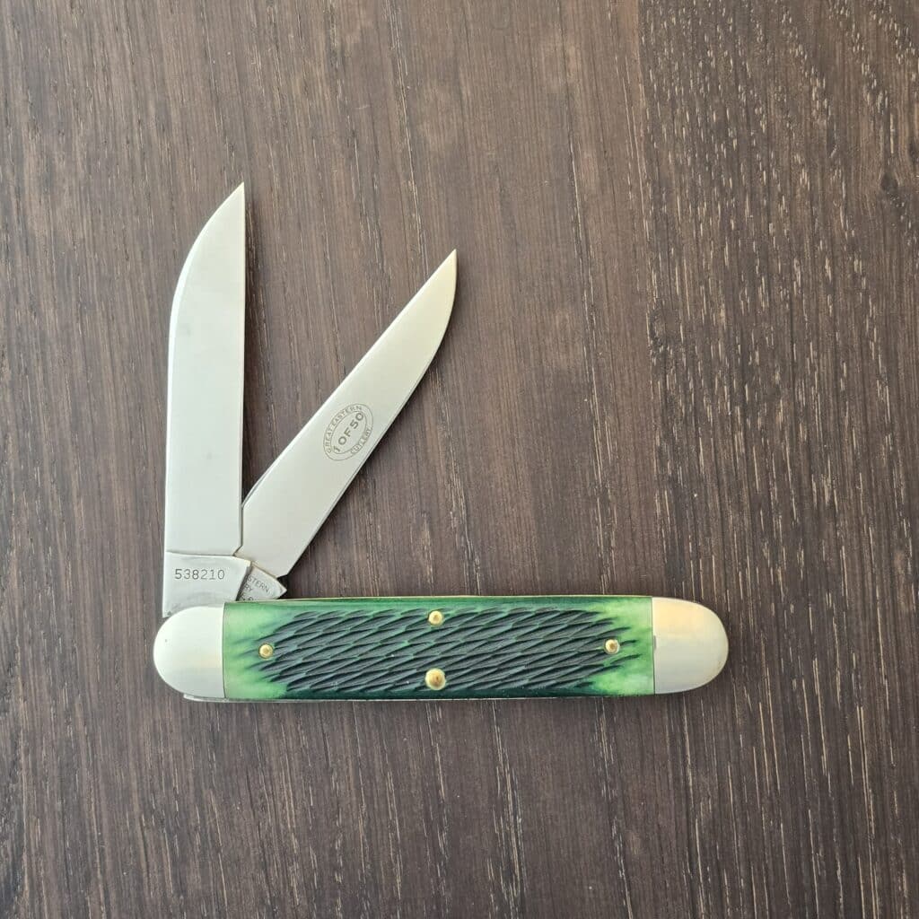 Great Eastern Cutlery #538210 Tractor Green Jigged Bone SN39 knife for sale