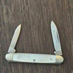 Queen Steel 6P MOP Mini 2 Blade Folder (2.5" closed) 1998 knife for sale