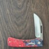 K'Roo Custom Eagle Chunky Frank in Dyed Karelian Burch Burl and N690 Created 12/2025 by W. O'Kelly knife for sale