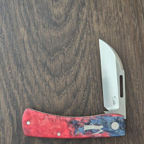 K'Roo Custom Eagle Chunky Frank in Dyed Karelian Burch Burl and N690 Created 12/2025 by W. O'Kelly – gallery image 1