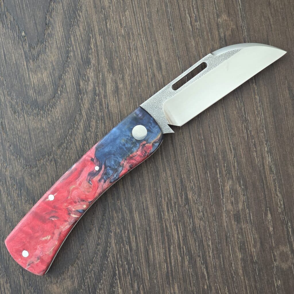K'Roo Custom Eagle Chunky Frank in Dyed Karelian Burch Burl and N690 Created 12/2025 by W. O'Kelly – gallery image 2