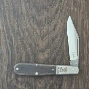 K'Roo Custom Vintage "Obediah" Barlow TSA Brand in African Zebra Wood and N690 Created 12/2025 by W. O'Kelly knife for sale