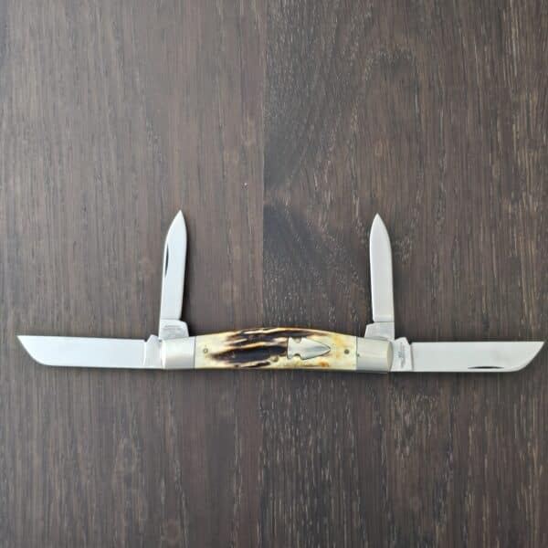 Northwoods Knives 4 Blade Congress in Stag NWK32S with Arrowhead Shield Gladstone Mich. USA – gallery image 1