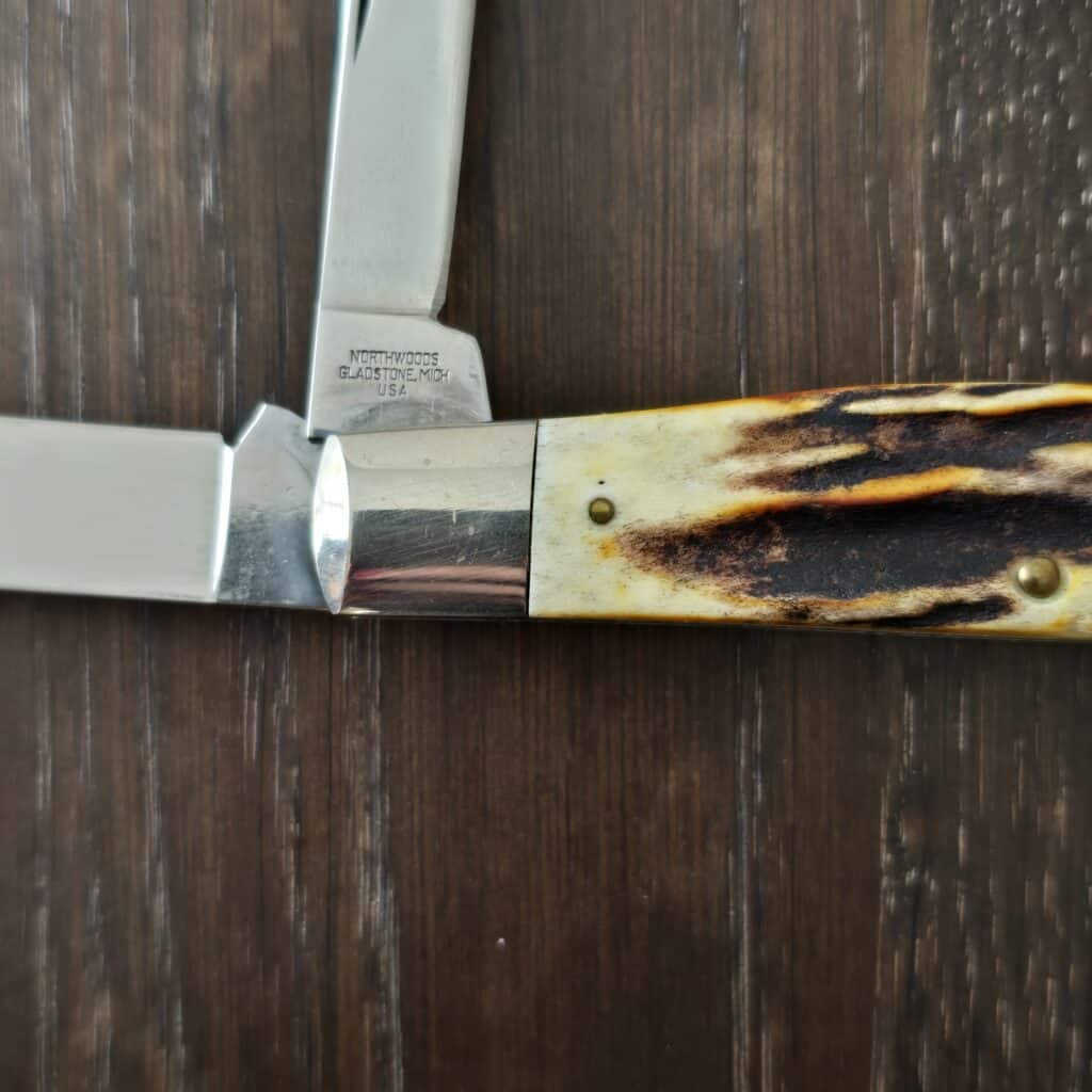 Northwoods Knives 4 Blade Congress in Stag NWK32S with Arrowhead Shield Gladstone Mich. USA – gallery image 3