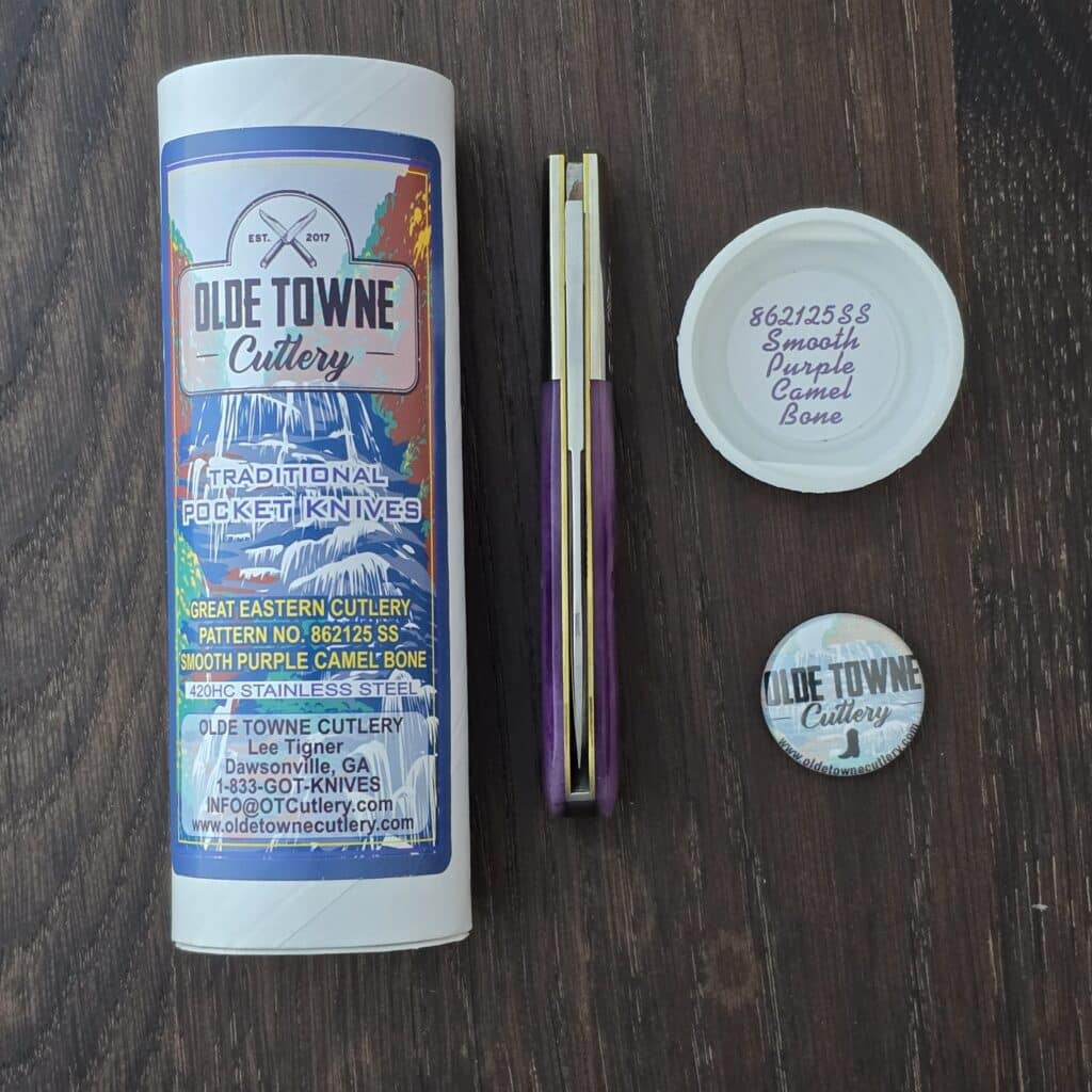 Great Eastern Cutlery #862125 SS Smooth Purple Camel Bone – gallery image 3