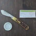 GEC #749113 Antique Amber Jigged Bone #30 of 35 knife for sale