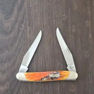 Case SS USA Muskrat in Orange Jigged Bone 1985 knife for sale