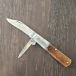 Remington USA Vintage RB44 Barlow in Brown Smooth Bone knife for sale