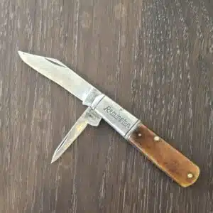 Remington USA Vintage RB44 Barlow in Brown Smooth Bone knife for sale