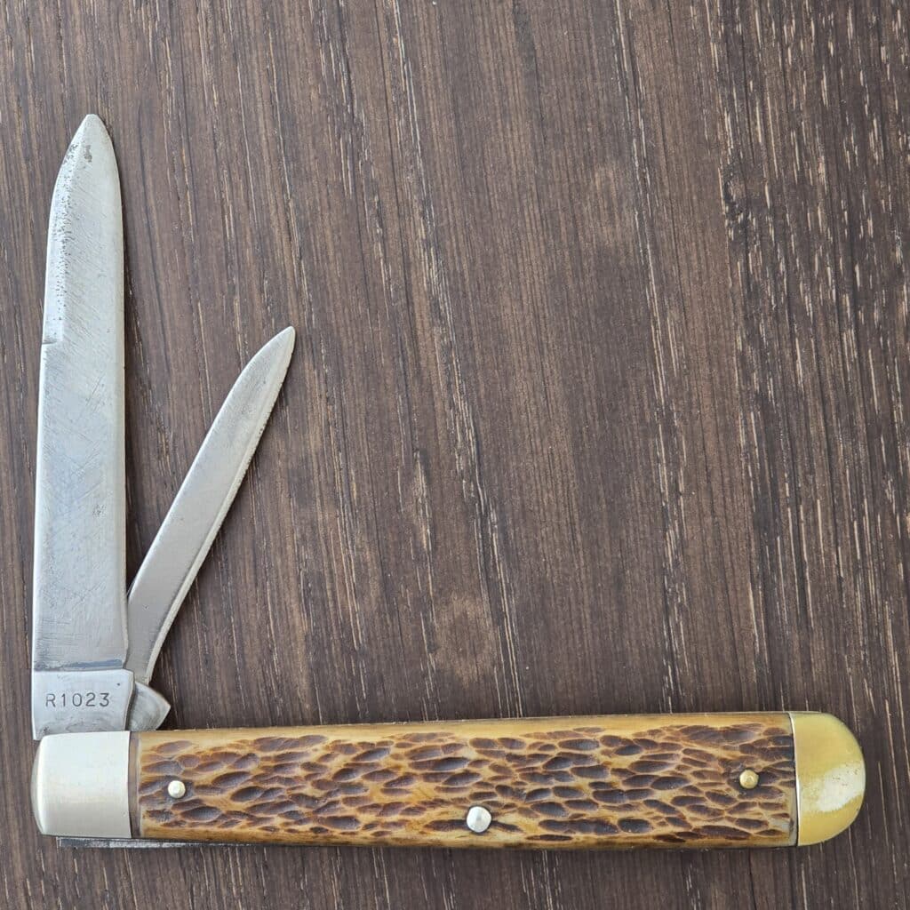 Remington USA Vintage R1023 Equal end or English Jack in Rogers Jigged Bone – gallery image 2