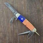 Remington USA Vintage Scout R 3335 with Flag Pyremite scales (see images for condition) knife for sale