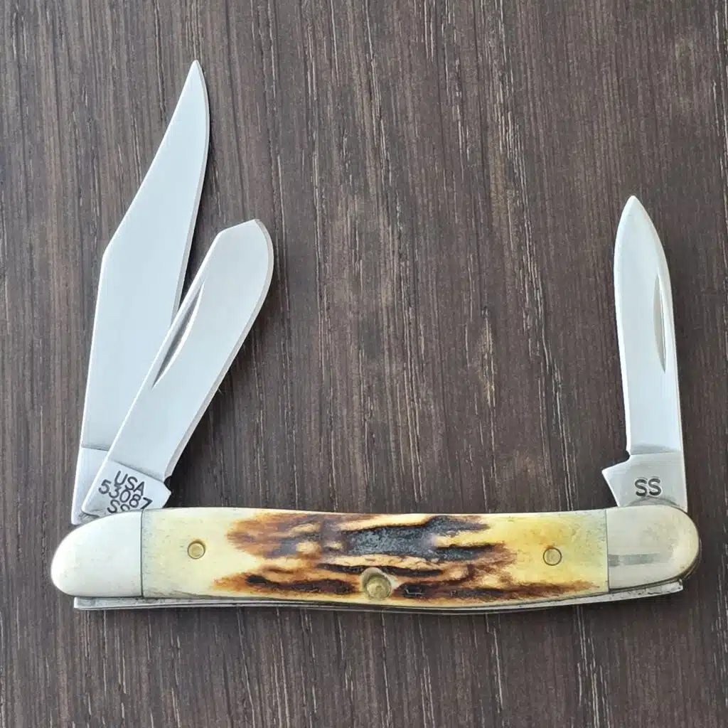 Case SS USA Vintage Stag Mini Stockman #53087 knife for sale